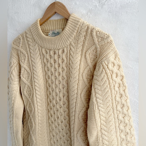 vintage Smith's of Bermuda worsted wool fisherman knit sweater - Picture 6 of 12